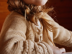 Lil Atelier irish cream strik cardigan